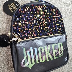 Wicked Mini Sequins Backpack - Black and Multicolor